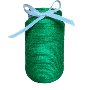 Glass Vase Green Jute Cord | 13.5*7 CM